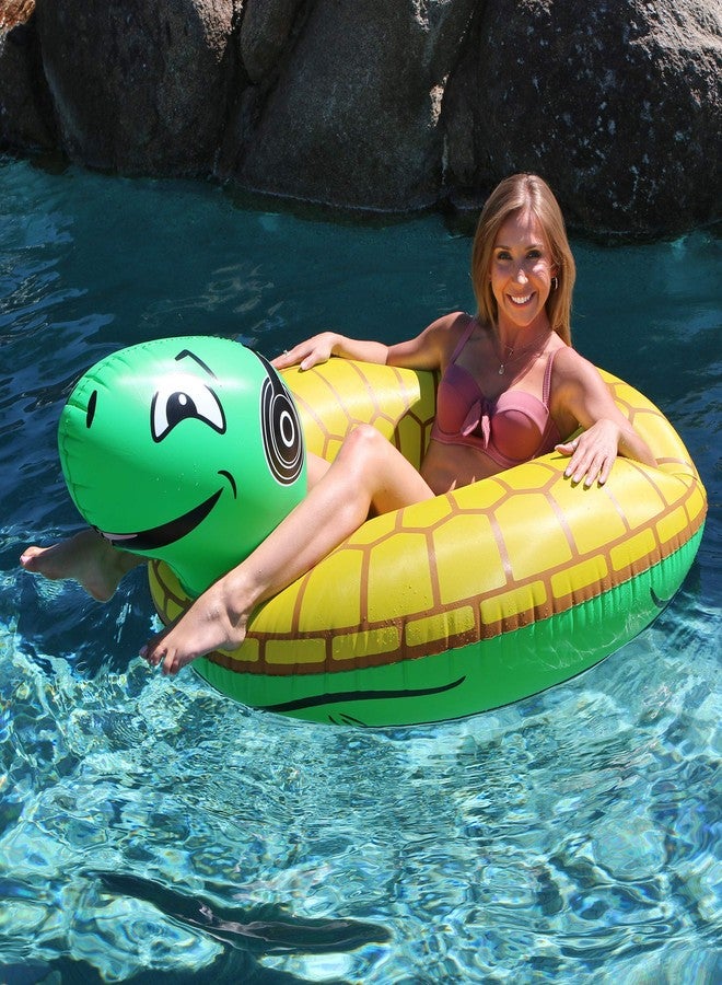 GoFloats Rockin Turtle Party Tube Inflatable Raft - Fun Pool Float for Adults and Kids - Image 5