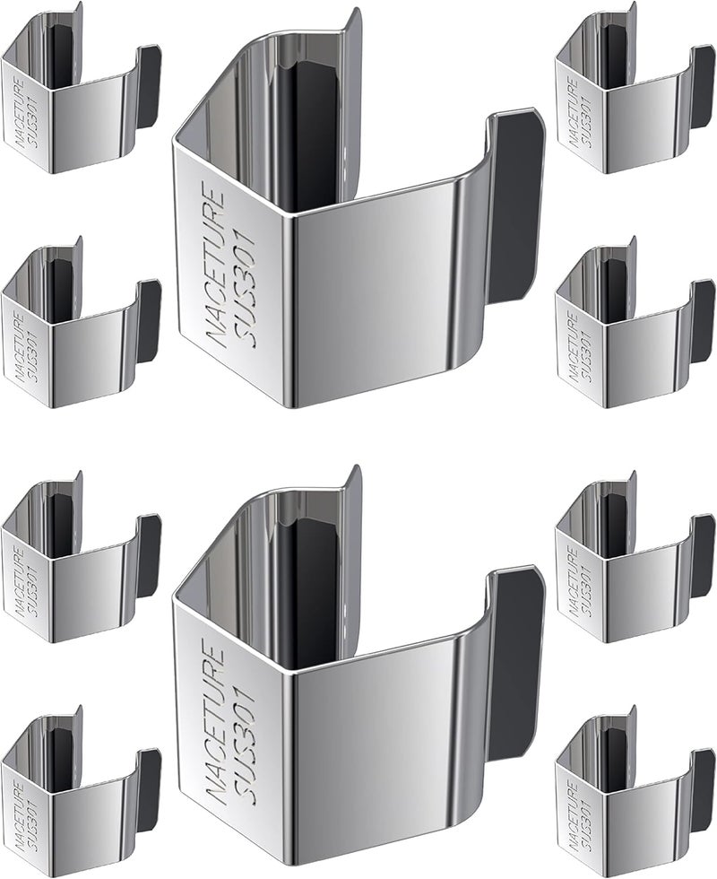 NACETURE Screen Door Installer Clips - 10 Pieces Screen Clips for rescreening and Screen Retainer Clips for Patio and Garage Window for Installing Window and Door Screens (10 Pack) - Image 1