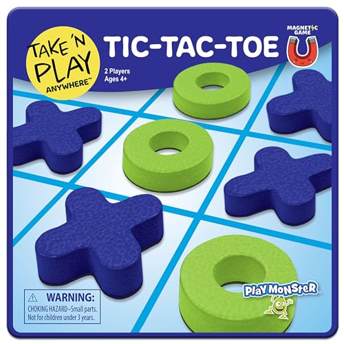 PlayMonster Take N Play Anywhere TicTacToe Board Games for Kids Board Games for Family Night Family Games Game Night Family Board Games Kids Toys Travel Games Preschool Toys MultiPlayer Game Ages 4 - Image 1