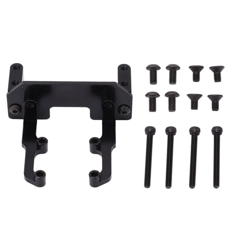 Aluminum Alloy Steering Servo Mount Black For 1 10 RC Crawler Axial SCX10 II - Image 2