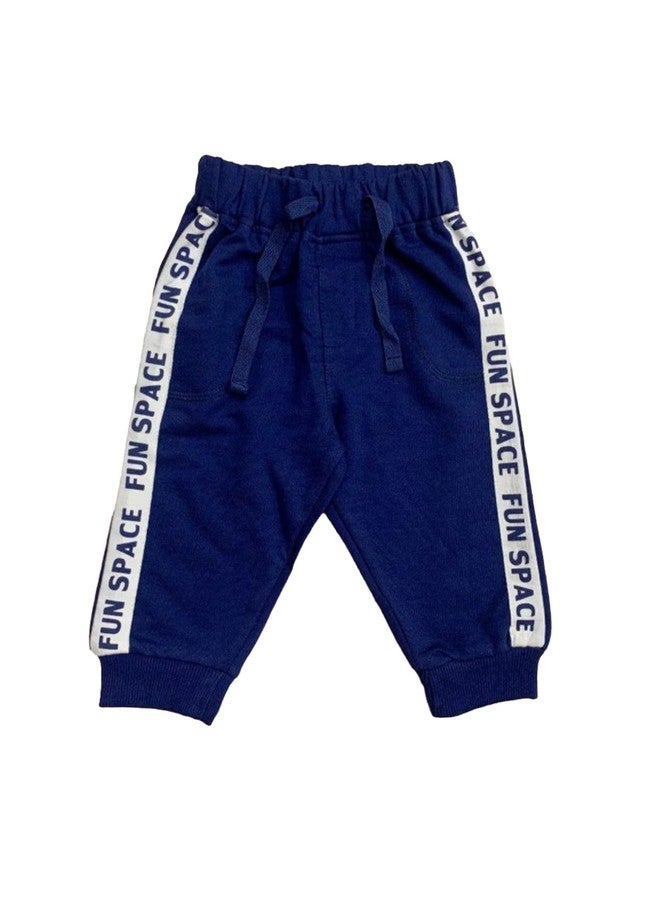 TINY TREASURES Kids Printed Dark Blue Full Shorts|100% Cotton Soft Boys Shorts|Comfortable Wear for Kids with Cool Prints|Everyday Casual Wear for Boys(Size : Age 9-12 Month) - Image 1