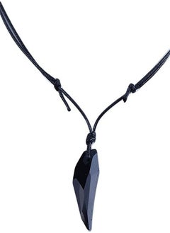 Goolsky Goolsky Men Necklace Crystal Wolf Teeth Pendant Long Simple Cool Adjustable Jewelry Decoratrion Gift  - Image 2