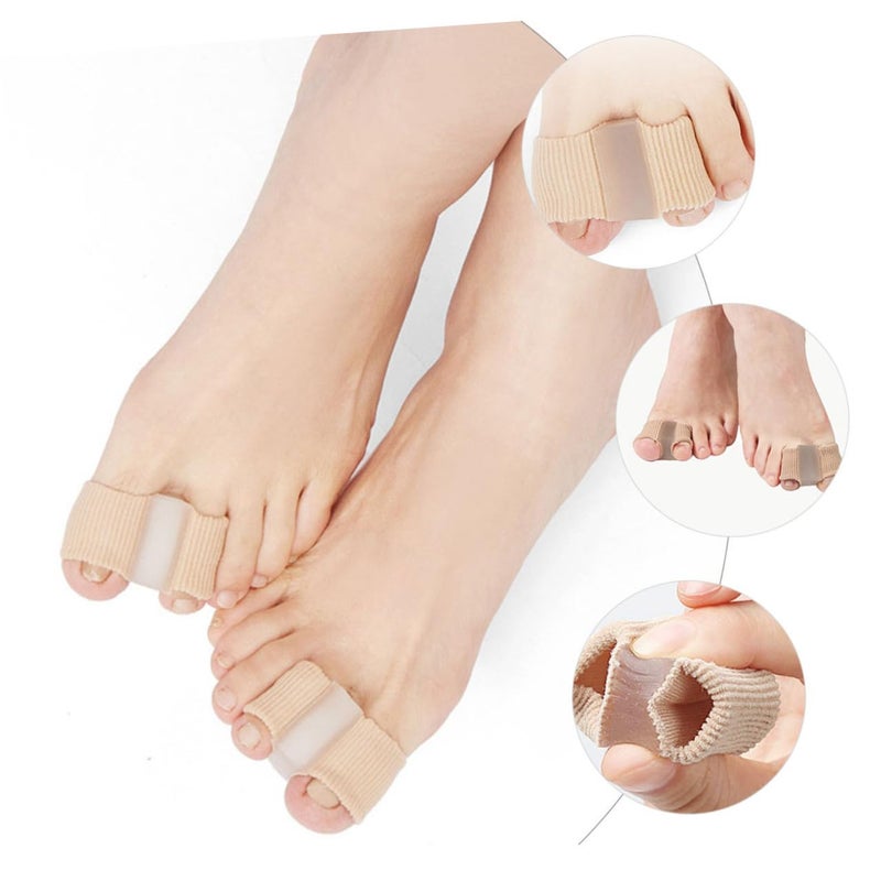12pcs Women’s Skin Color Toe Separators Overlapping Toe Pads Bunion Corrector Reusable Washable for Foot Relief and Nail Art Care - Image 4