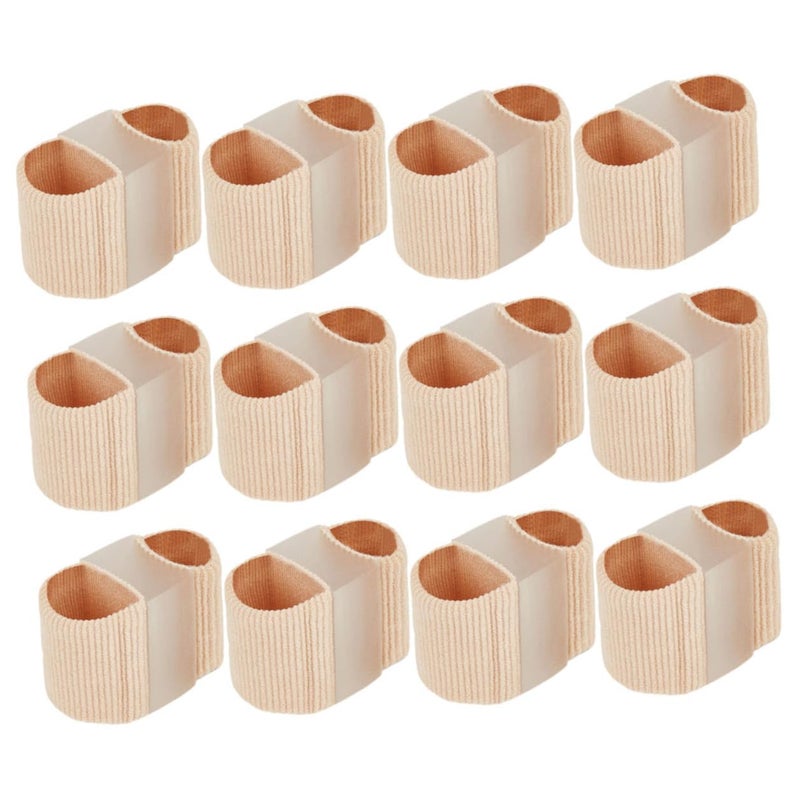 12pcs Women’s Skin Color Toe Separators Overlapping Toe Pads Bunion Corrector Reusable Washable for Foot Relief and Nail Art Care - Image 1
