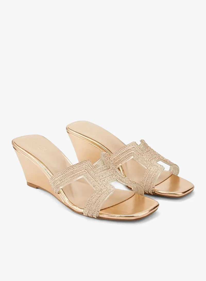 سيليست Women Embellished Wedge Heel Sandals Ramadan Collections