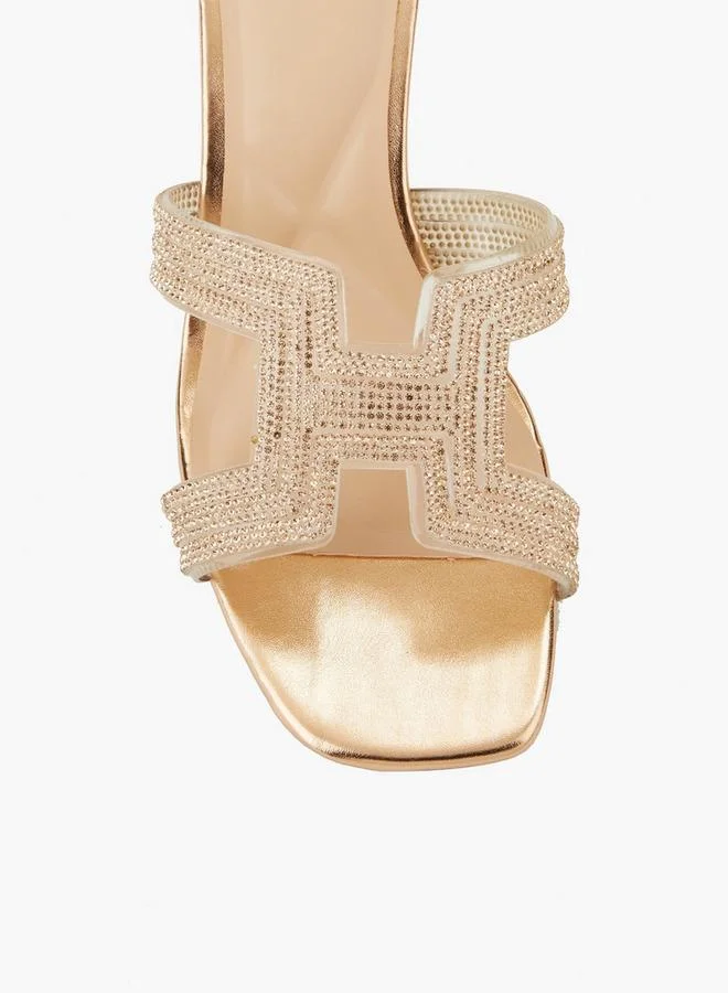 Celeste ROSE GOLD Women Embellished Wedge Heel Sandals for Women | Best Price UAE