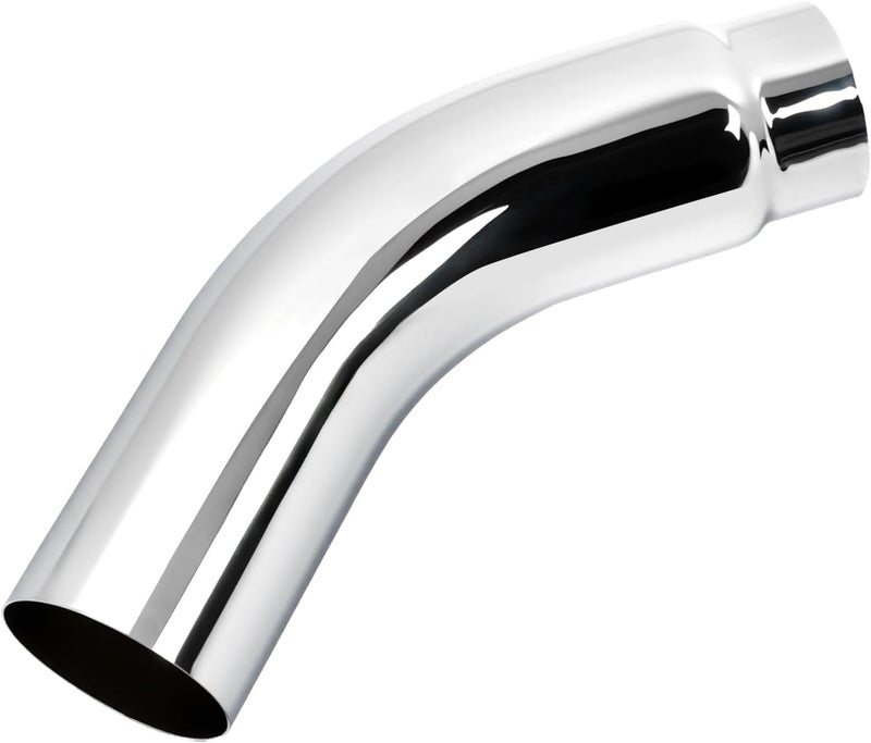 BIGREAT 5 Inch Chrome Plated Diesel Exhaust Elbow Tip - 5'' Inlet, 6'' Outlet, 23'' Length - Image 1