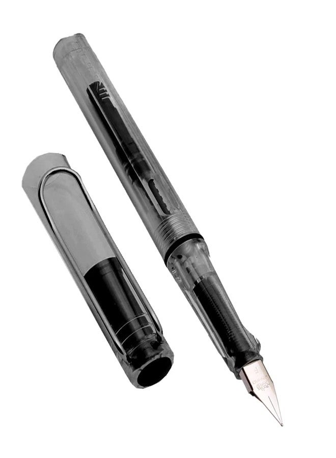 Eshcon India Eshcon Transparent Colour Fountain Pen Smooth Writing Nib with Ink Converter - Image 3