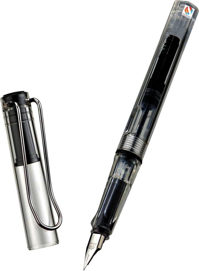 Eshcon India Eshcon Transparent Colour Fountain Pen Smooth Writing Nib with Ink Converter - Image 1