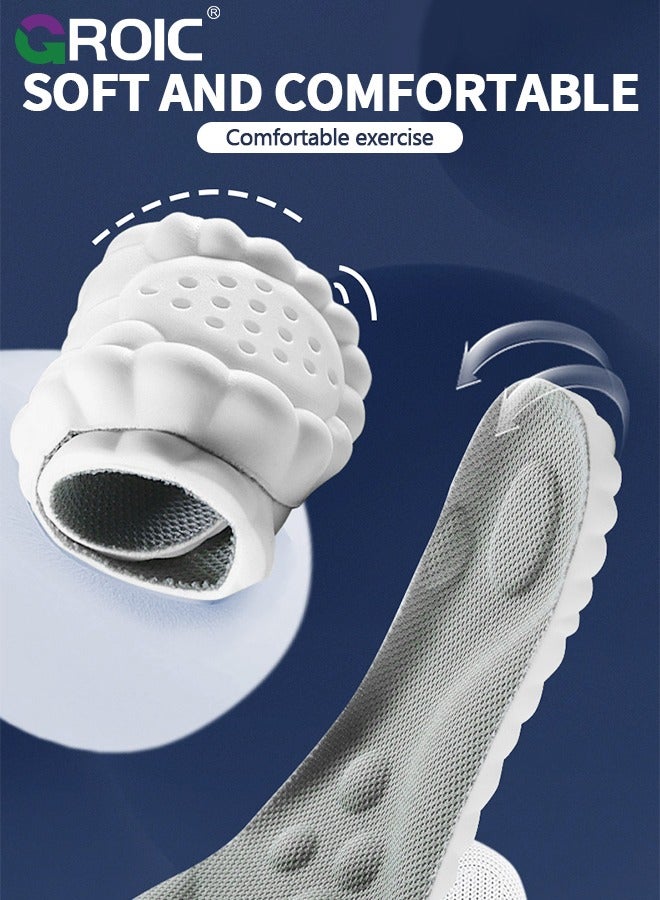 GROIC Breathable Shoe Insoles,Sports Shoe Insole,Providing Excellent Shock Absorption and Cushioning for Feet Relief, Comfortable Insoles for Men and Women for Everyday Use,Plantar Fasciitis Foot Pain Relie  - Image 3