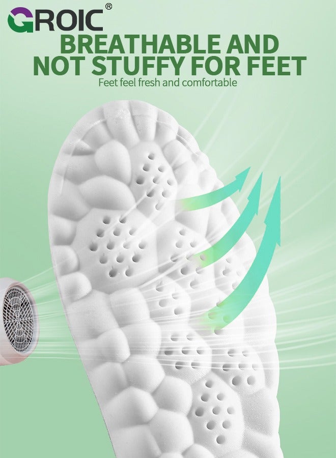 GROIC Breathable Shoe Insoles,Sports Shoe Insole,Providing Excellent Shock Absorption and Cushioning for Feet Relief, Comfortable Insoles for Men and Women for Everyday Use,Plantar Fasciitis Foot Pain Relie  - Image 5