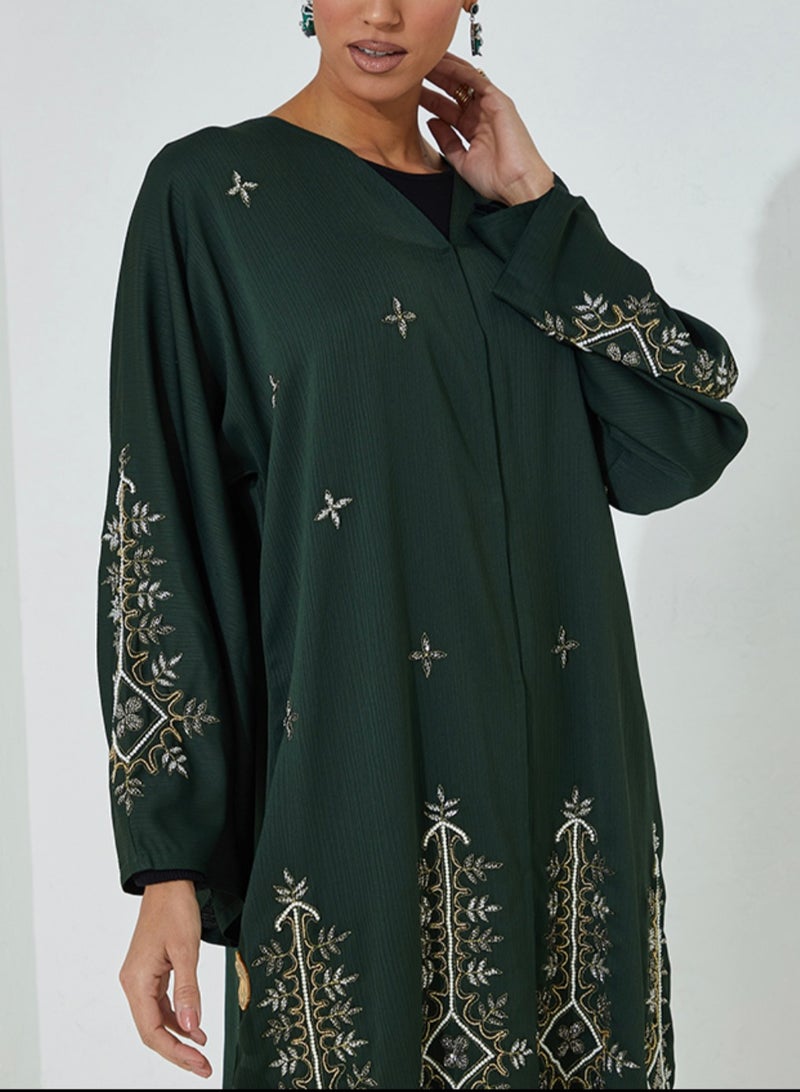 Rosette Abaya Green abaya - Image 2