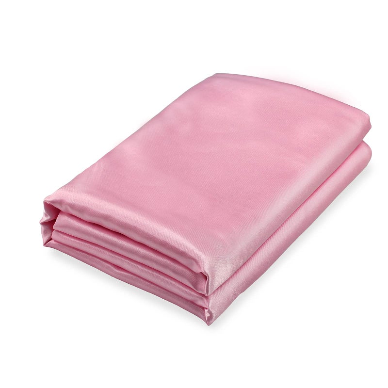 Homiest Pink Satin Flat Sheet Full Flat Sheet Only  Full Top Sheet Silky Bedding Flat Sheet for Full Mattress  Luxury & Ultra Soft Flat Bed Sheet Single Flat Sheets Sold Separately - Image 1