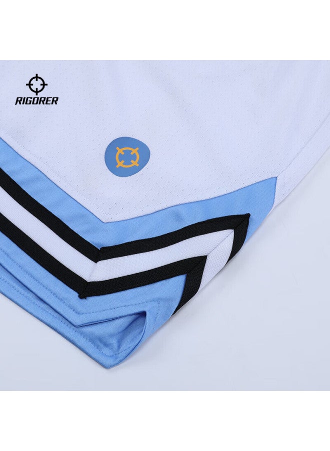 Rigorer Summer Breathable Loose Comfortable Versatile Sports Basketball Shorts Z12121 Pure White M - Image 2