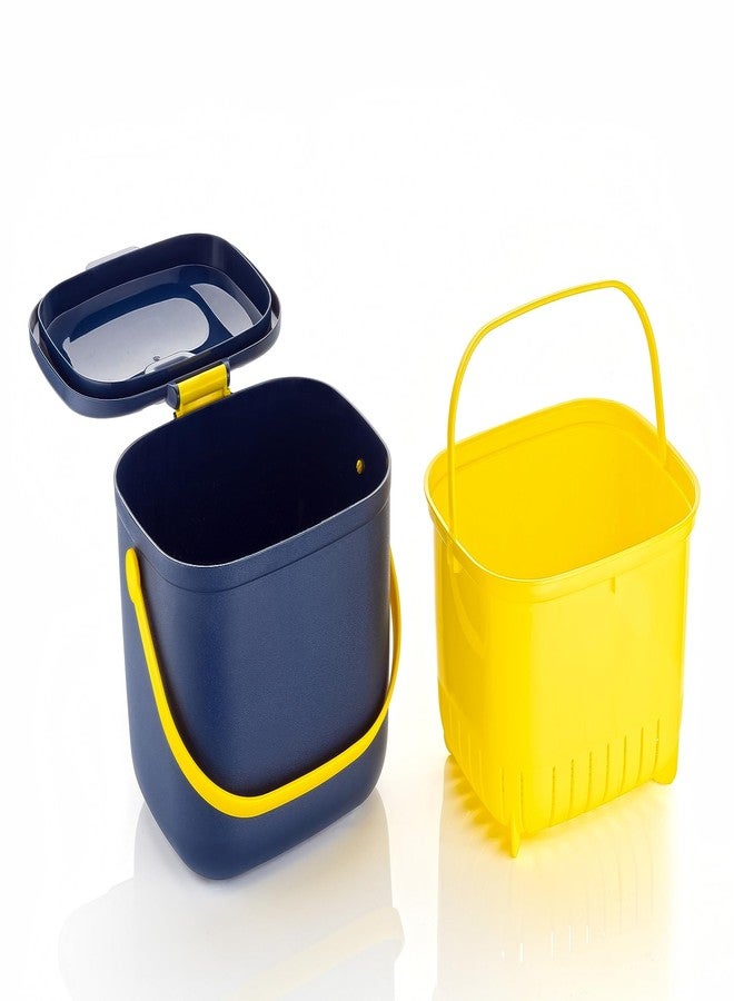 XML Basket For Fruits Vegetable Shopping Picnic Multipurpose Square Storage Bin With Lid And Handle Plastic - Image 3