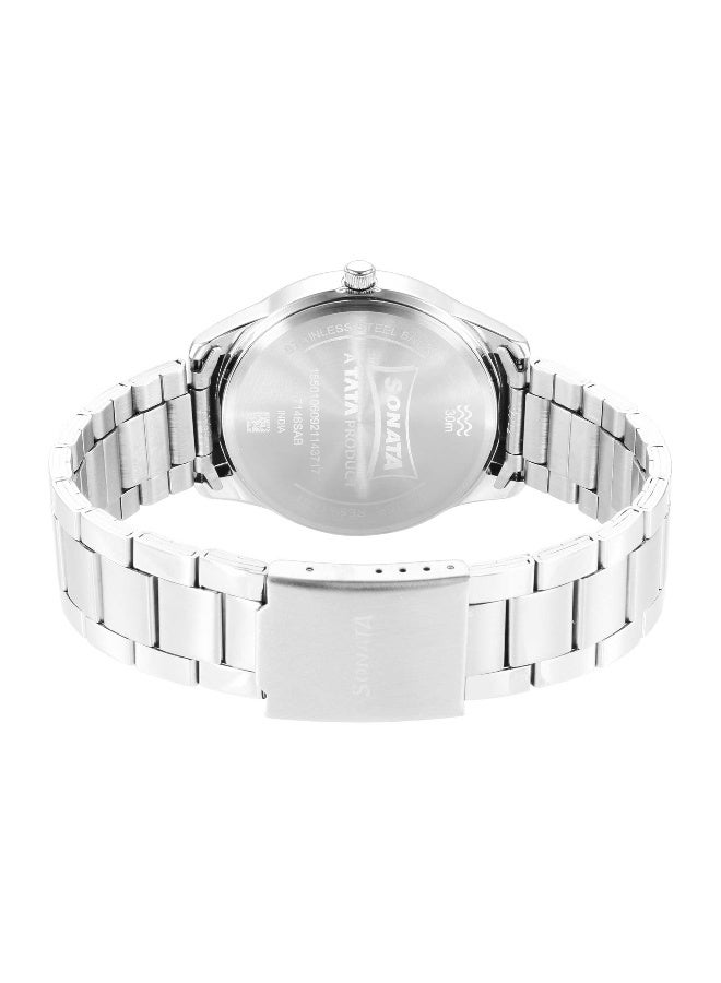 Sonata Force Quartz Analog Silver Dial Stainless Steel Strap Watch for Men - Image 4