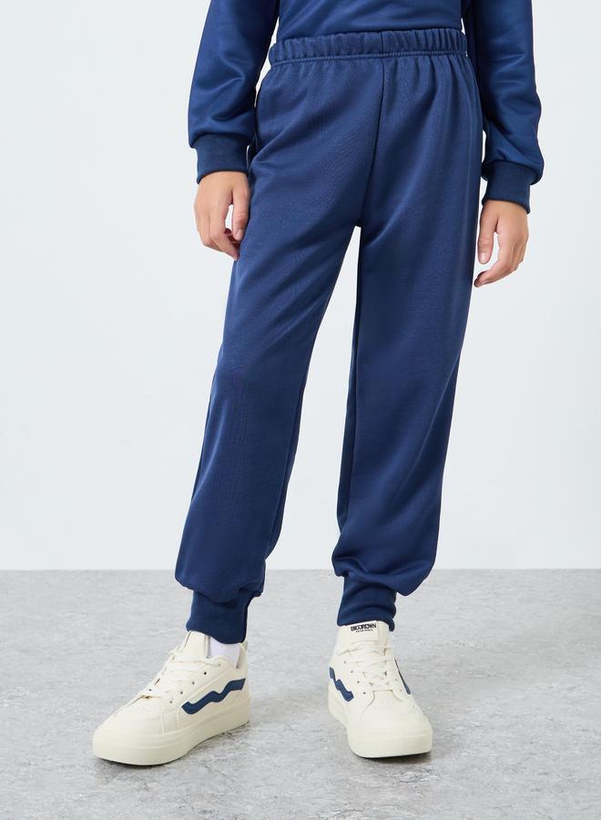 Styli Boys Blue Color Block Hoodie And Joggers Set - Image 5