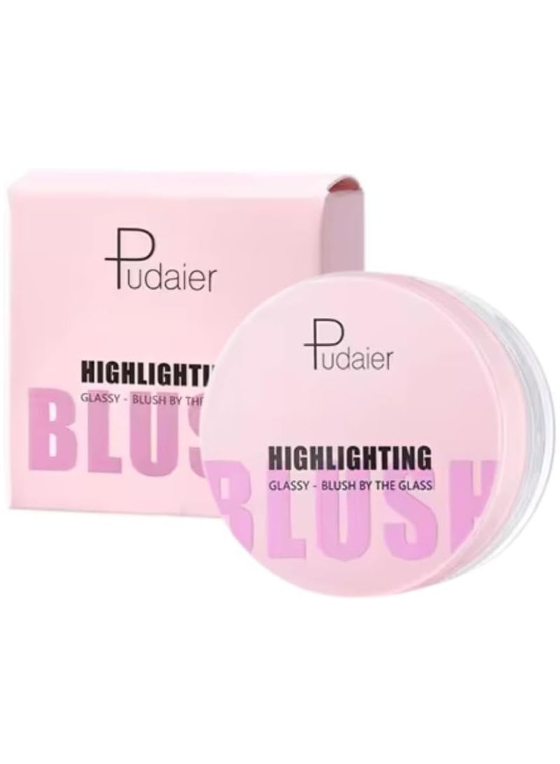pudaier Clear Highlighting Blush for Cheek Moisturizing Blush and Lips Balm Color Changing Blush Multi use Cream Liquid Waterproof Gel for Cheeks and Lips Glossy Shiny Finish Makeup Blush 01 - Image 1