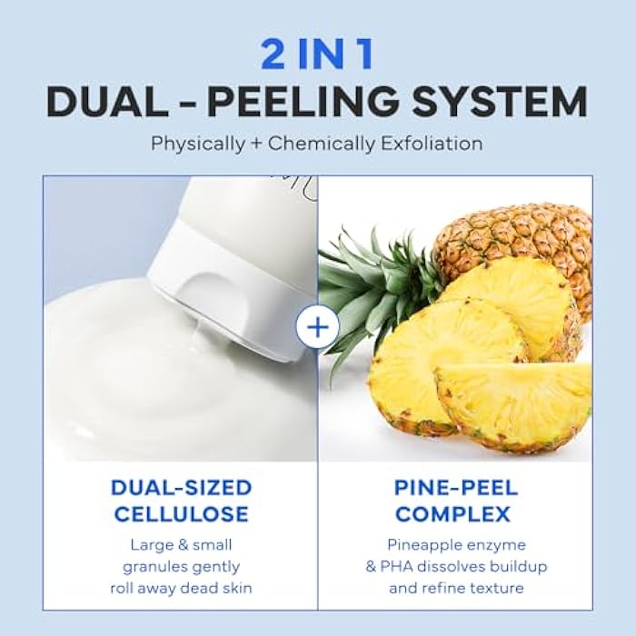 SAM'U SAM’U PH Sensitive Cloud Peeling Gel – Gentle Exfoliating Gel for Face with Pineapple Enzymes & Hyaluronic Acid – Hydrating Facial Peel & Face Scrub for Sensitive Skin, 120ml, 3.38 fl.oz - Image 4