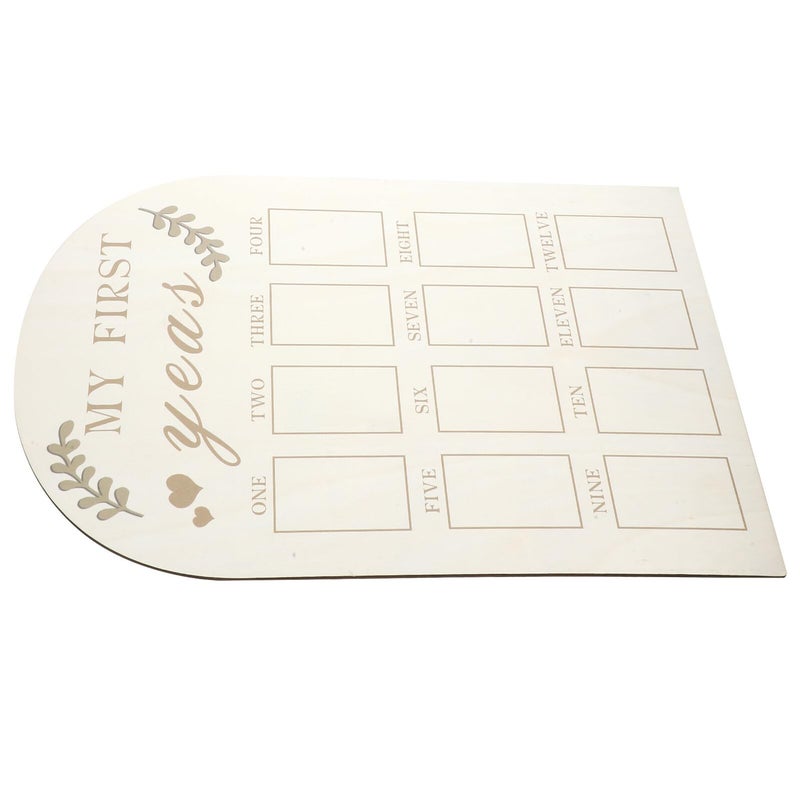 Wooden First Year Photo Frame Milestone Picture Board 12 Months Nursery Decoration Newborn Keepsake - Image 2