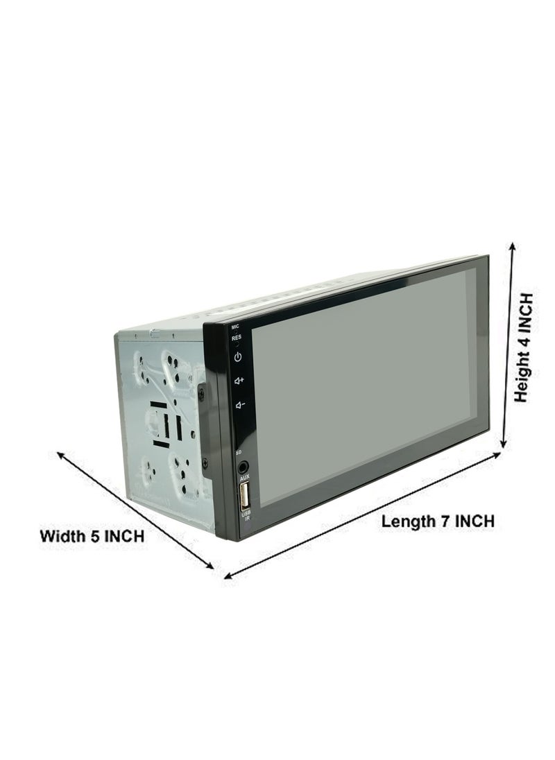 Generic - Car LCD Player 7" Touch Screen Display, Full HD Video Audio Player with Android/iOS Mirror Link, FM, USB, SD, and Remote Control - Image 1