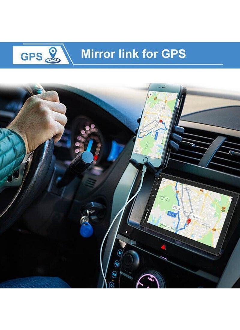 Generic - Car LCD Player 7" Touch Screen Display, Full HD Video Audio Player with Android/iOS Mirror Link, FM, USB, SD, and Remote Control - Image 1