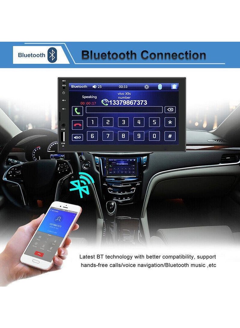 Generic - Car LCD Player 7" Touch Screen Display, Full HD Video Audio Player with Android/iOS Mirror Link, FM, USB, SD, and Remote Control - Image 1