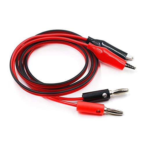 bnafes Power Supply Double Alligator Clip to Banana Connector Audio Video Test Cable 1M Length 5 Pairs - Image 4