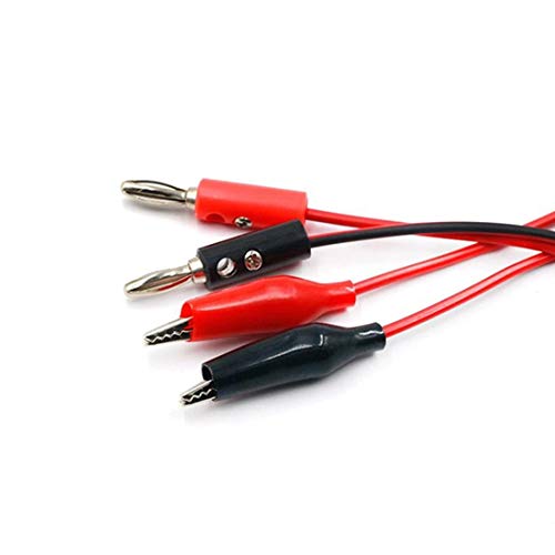bnafes Power Supply Double Alligator Clip to Banana Connector Audio Video Test Cable 1M Length 5 Pairs - Image 3