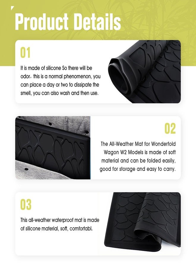 VOONKE All Weather Mat for Wonderfold Wagon, Foldable Wagon Accessories made of Silicone, Protects the car from Sand, Dust and Water, Easy to Clean for Wonderfold (W2 models)30.3*16*0.78in（black） - Image 5