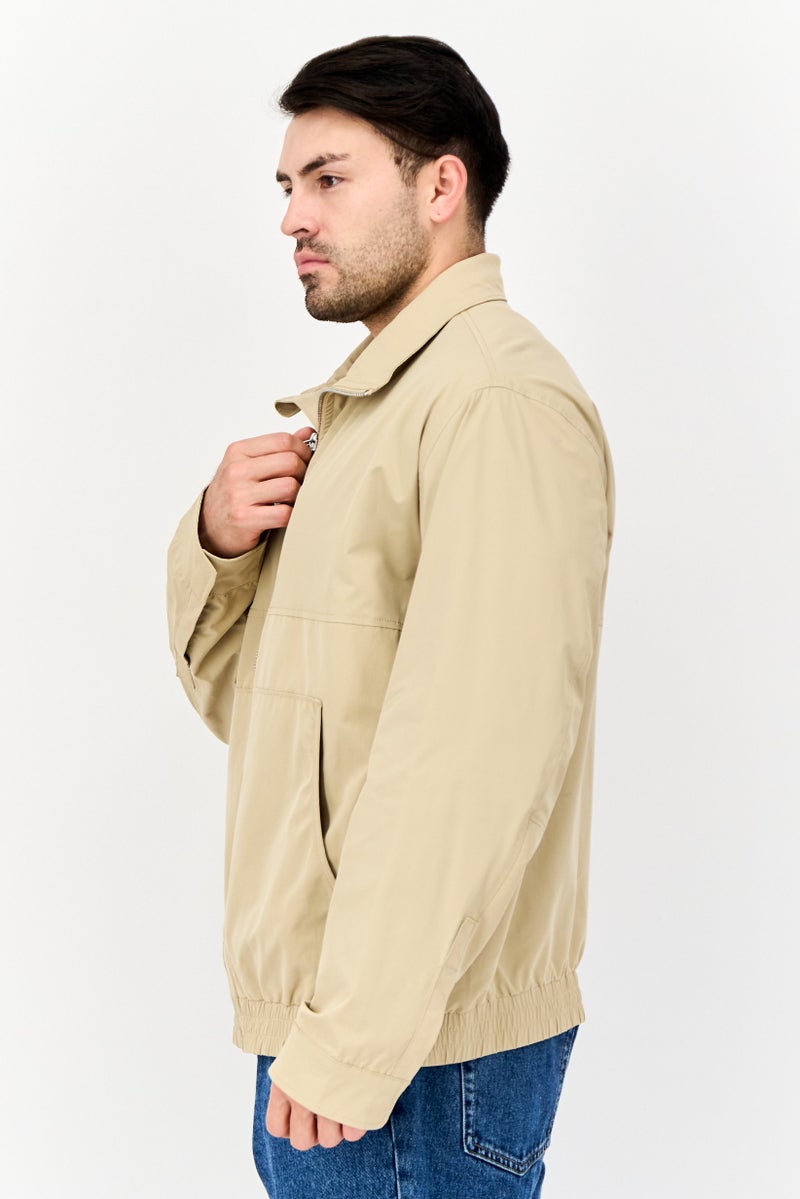 ESPRIT Men Solid Windbreaker Jacket, Beige  - Image 2
