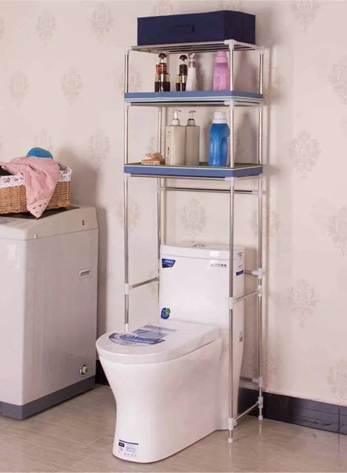 Imported Washing Machine or Bathroom Storage Stand – Rust-Resistant Metal Frame with 2 Shelves for Detergents and Accessories, Size 152×65×25 cm  ( K ) - Image 1