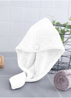 Siesta Zen Premium Quality 100% Pure Combed Cotton Soft Hair Towels, Easy Button use to hold for Women & Kids with Wet, Curly, Long, or Thick Hair, Anti frizz, Quick Dry Towel Turban, Super Ultra-Absorbent  - Image 5