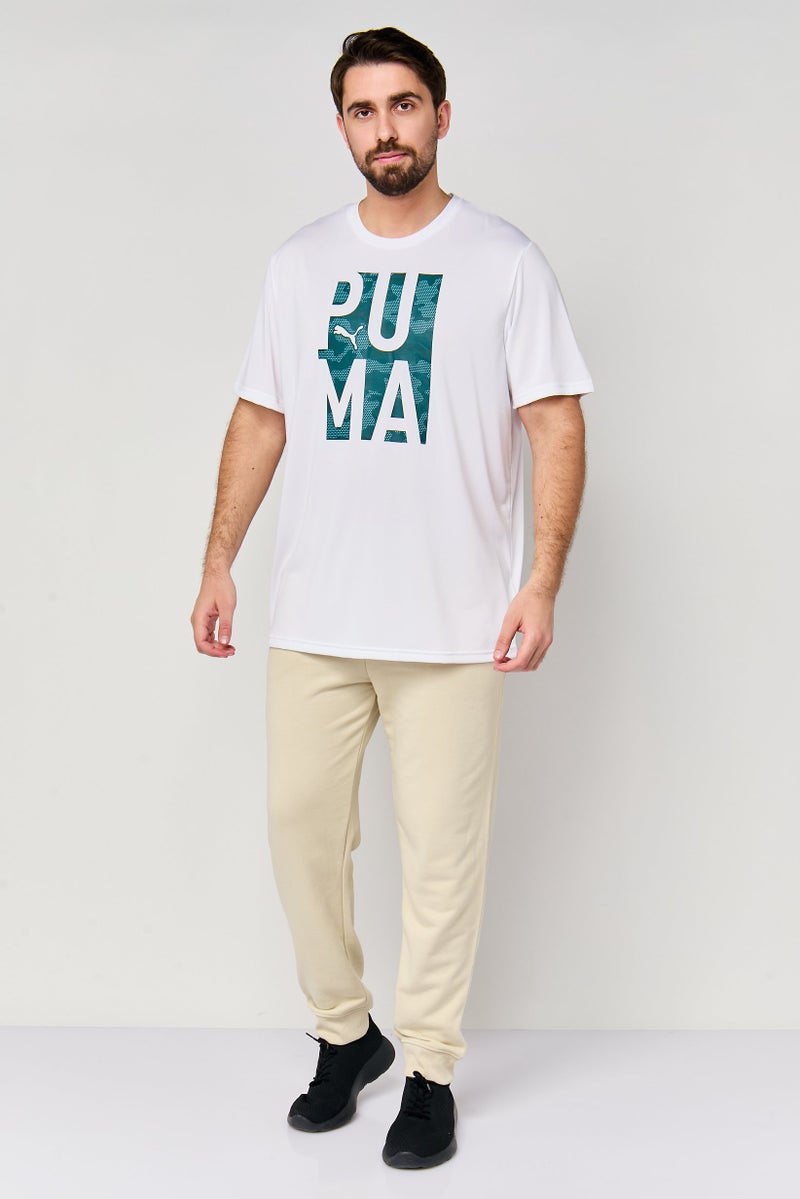 PUMA Men Sportswear Fit Short Sleeve Training T-Shirts, White - Image 2