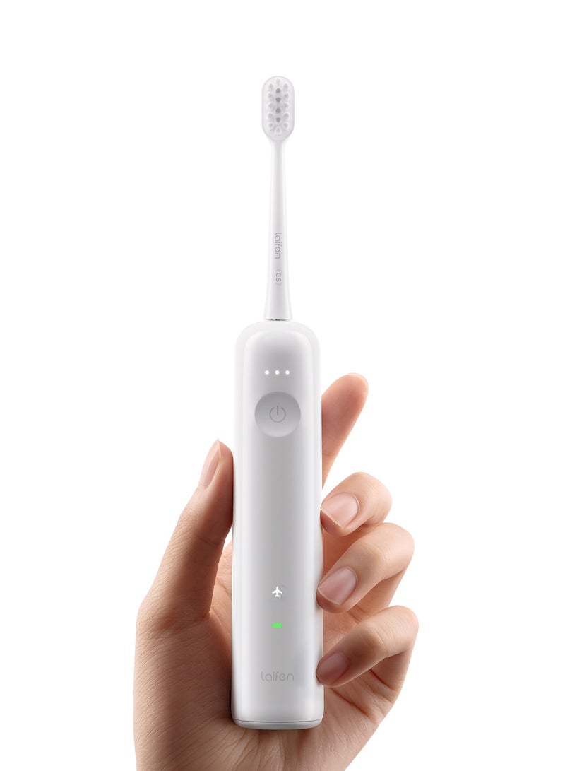 لايفن فرشاة أسنان كهربائية سونيك من لايفن ويف للبالغين - الأكثر مبيعًا عالميًا، العلامة التجارية الأولى للعناية بالفم عالميًا - فرشاة أسنان ذكية مع تحكم بالتطبيق، تنظيف بالاهتزاز والتذبذب، 3 رؤوس فرشاة، مقاومة للماء IPX7، شحن مغناطيسي للسفر  و الاستخدام اليومي، ABS أبيض - Image 2