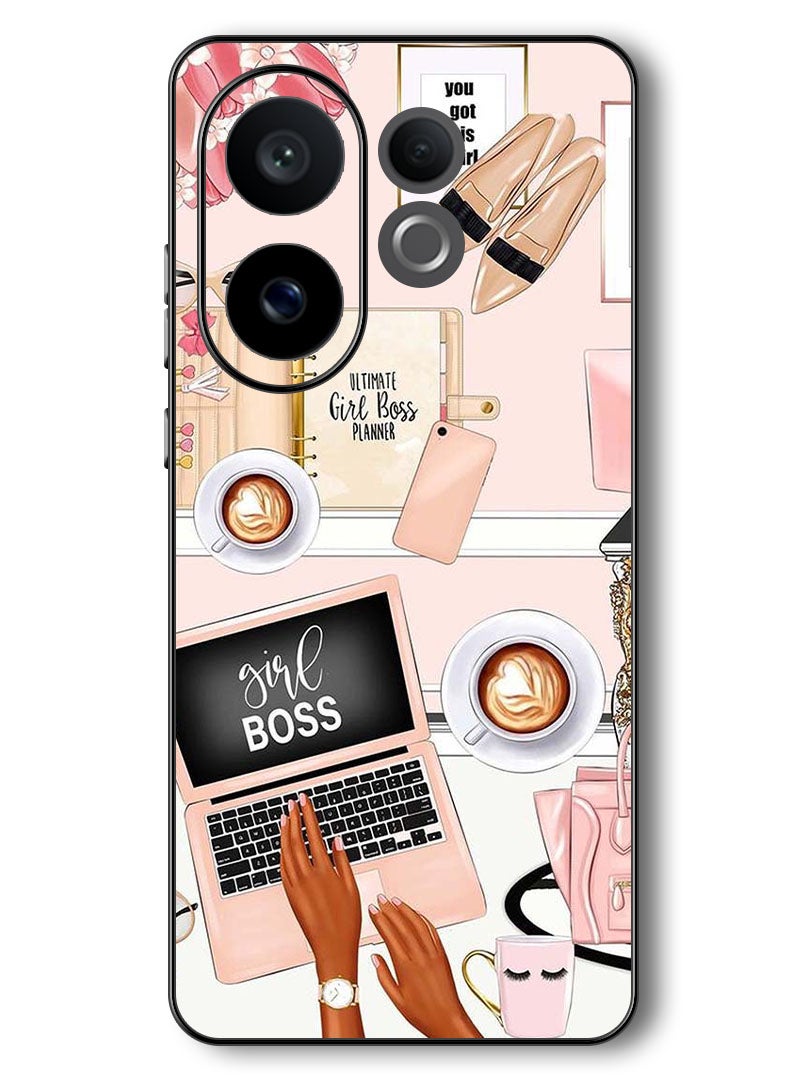 Theodor Case Compatible with Vivo V60 6.77 Inch Protection Shockproof Bumper Cover Girl Boss Item - Image 1