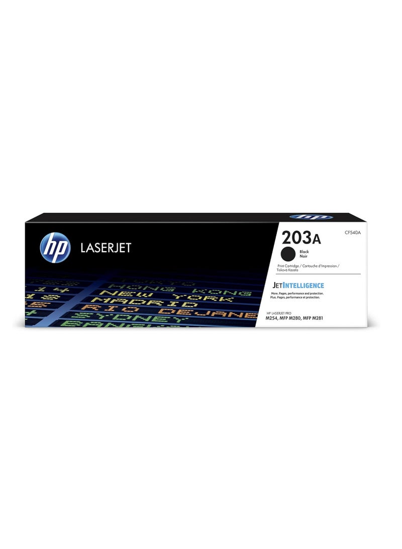 HP Original HP 203A Black LaserJet Toner Cartridge [CF540A] | Compatible with HP LaserJet Pro M254, M280, M281 Printers - Black black - Image 1