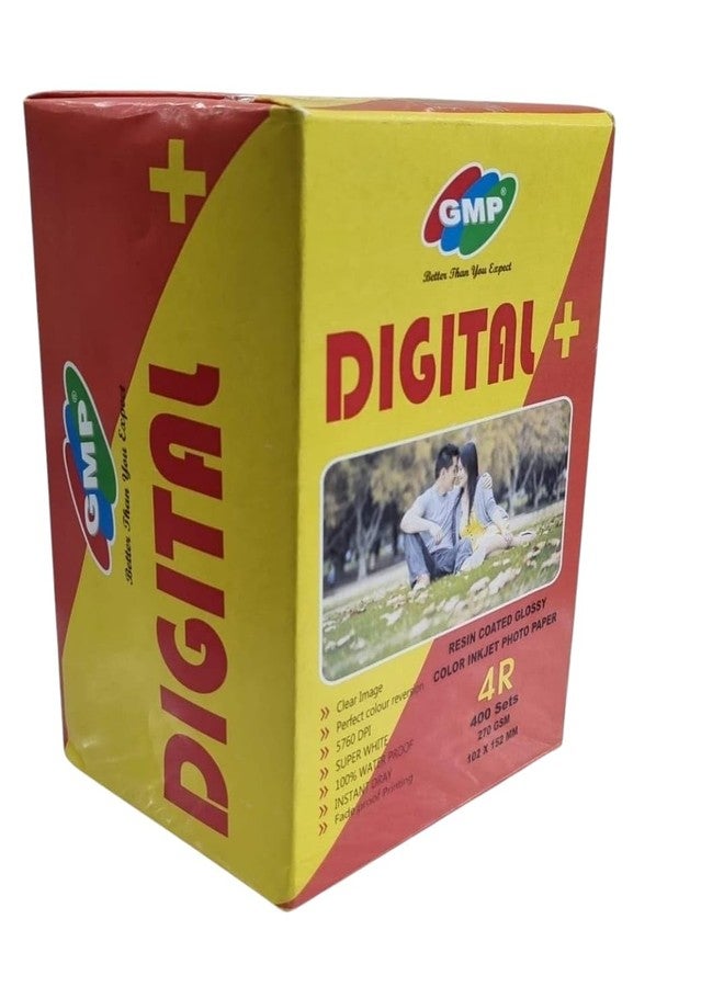 جي ام بي ورق طباعة صور رقمي لامع GMP Digital Plus مقاس 4×6 بوصة، 270 جرام/متر مربع، 5760 نقطة في البوصة (102×152 مم)، عبوة بالجملة تحتوي على 400 ورقة - Image 2