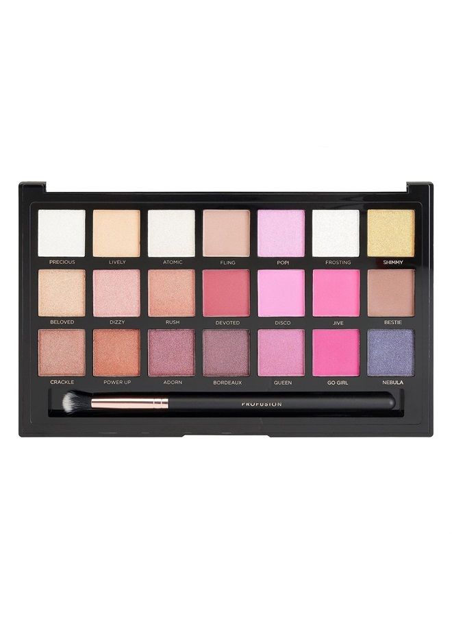 Profusion Cosmetics مجموعة ظلال العيون 21 لون وفرشاة، ألوان احترافية - Image 3