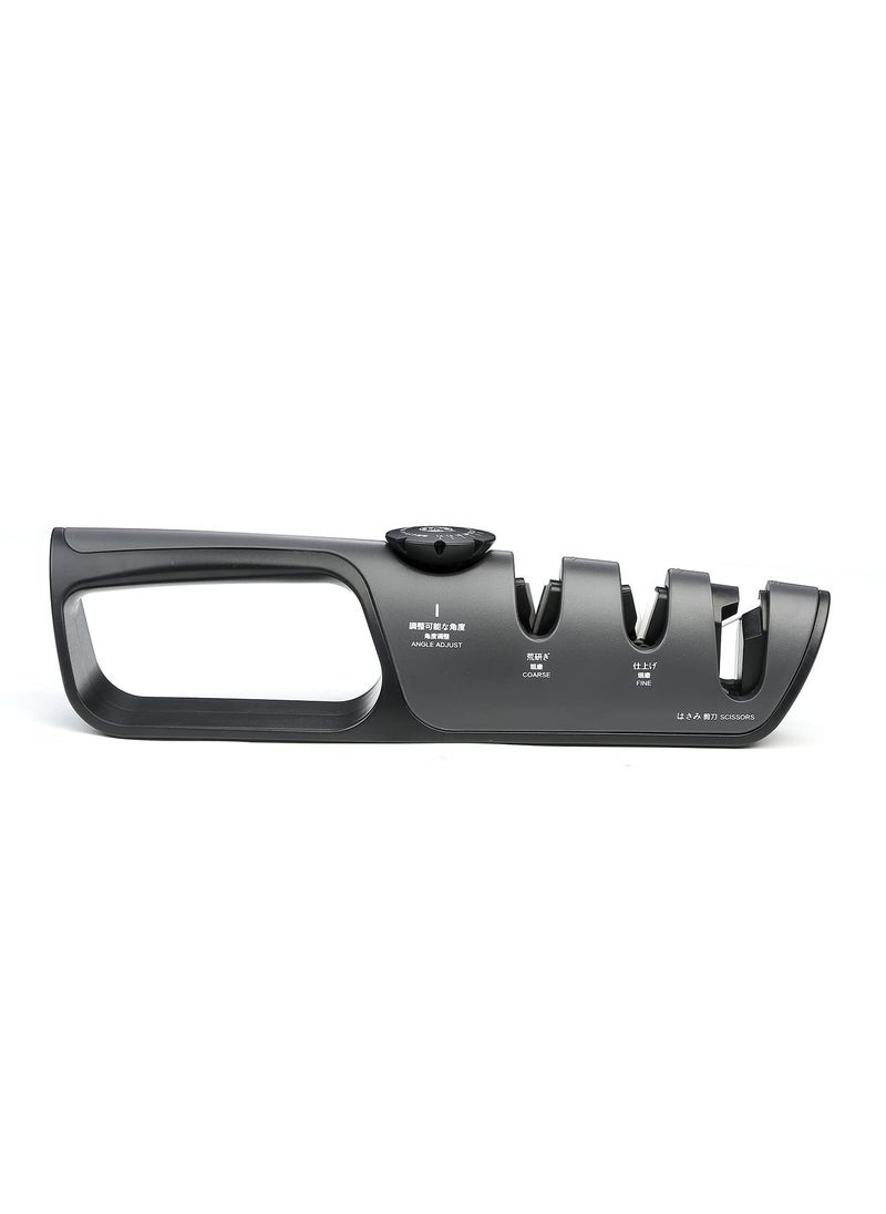 Excefore Knife Sharpener, Multifunctional 3-Stage Sharpener, Knife Sharpeners with Adjustable Angle Knob, Polishing Kitchen Sharpeners, Conveniently to Restore and for Dull Blades Polishing  - Image 1