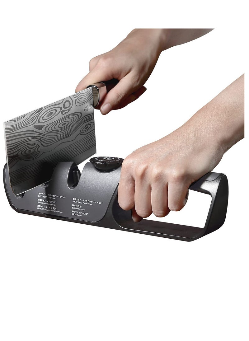 Excefore Knife Sharpener, Multifunctional 3-Stage Sharpener, Knife Sharpeners with Adjustable Angle Knob, Polishing Kitchen Sharpeners, Conveniently to Restore and for Dull Blades Polishing  - Image 3