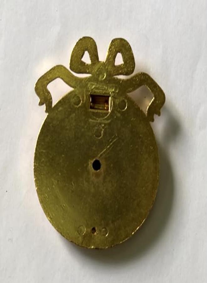 قلادة بمقبض خزانة ذهبي لون عيار خام نحاس صناعة ايطالي مقاس 5 سم - Image 2