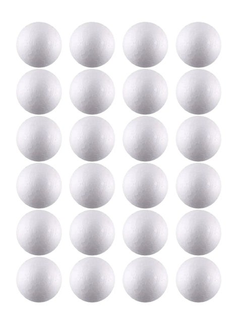 24-Piece Foam Ball Set 30mm Diameter White