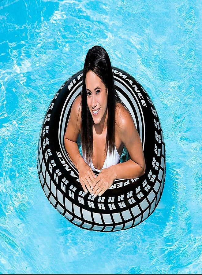 STACKRAID Vehicle Fire Engine Shape Sit Pool Float Tube Boat Beach Water Swimming Pool Tube Inflatable Kiddie Swim Water Ring Swimming Tube Ring for Kids (Tyre Swimming Ring) - Image 4