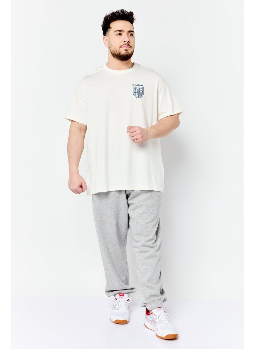 Reebok Men Sportswear Fit Short Sleeve Outdoor T-Shirt, White  - Image 2