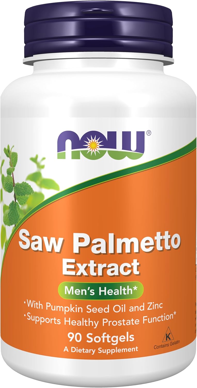 Now Foods Saw Palmetto Extract 80Mg, 90 Softgels - Image 1
