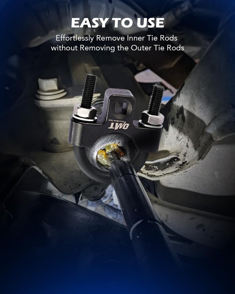 Orion Motor Tech Inner Tie Rod Removal Tool, 3/8'' Low-Profile Inner Tie Rod Tool and 27-44mm Tie Rod End Wrench Tool with 1/2" Drive, Universal Tie Rod Tool - Image 2