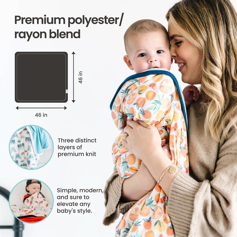 Copper Pearl Three-Layer Baby Blanket: Soft Quilts for Boys & Girls | Breathable, Cozy Toddler Blanket | Newborn Quilt | 46x46 Premium Polyester/Rayon Bloom - Image 3