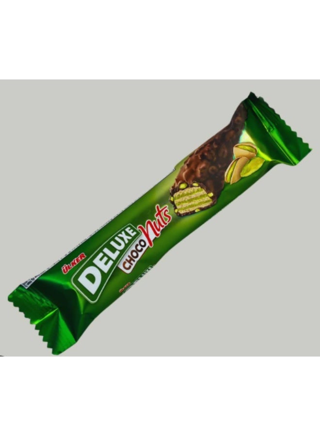 Ulker Deluxe Choco Nuts Pistachio Chocolate Bar Pack of 3 – Premium Milk Chocolate with Whole Pistachios & Creamy Filling – Rich Chocolate Snack - Image 4
