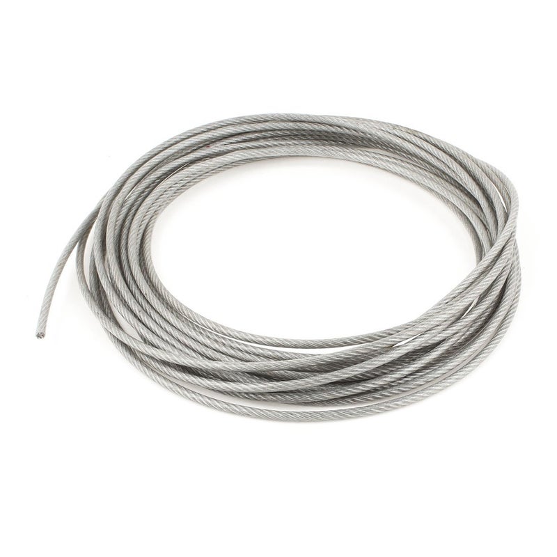uxcell® 5mm Dia Steel Clear PVC Coated Flexible Wire Rope Cable 10 Meter - Image 4